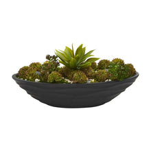 Load image into Gallery viewer, Agave &amp; Succulent Garden Artificial Plant in Black Planter
