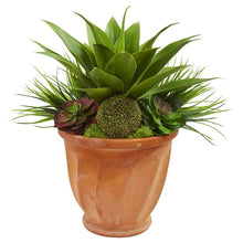Load image into Gallery viewer, Succulent Garden Artificial Plant in Terra Cotta Planter
