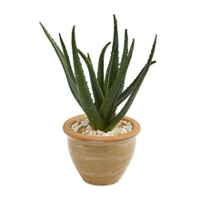 Load image into Gallery viewer, 15&quot; Aloe Artificial Plant in Decorative Vase
