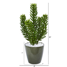 Load image into Gallery viewer, 25&quot; Succulent Artificial Plant in Green Planter
