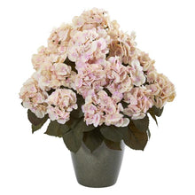 Load image into Gallery viewer, 23&quot; Fall Hydrangea Artificial Plant in Green Planter
