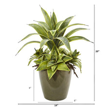 Load image into Gallery viewer, 20&quot; Sansevieria Artificial Plant in Planter

