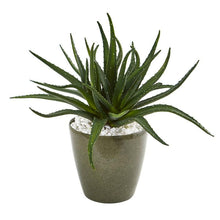 Load image into Gallery viewer, 19&quot; Aloe Artificial Plant in Decorative Planter
