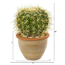 Load image into Gallery viewer, 10&quot; Cactus Artificial Plant in Decorative Ceramic Planter
