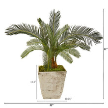 Load image into Gallery viewer, 31&quot; Cycas Artificial Plant in White Planter
