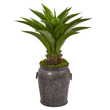 Load image into Gallery viewer, 37&quot; Agave Artificial Plant in Metal Planter
