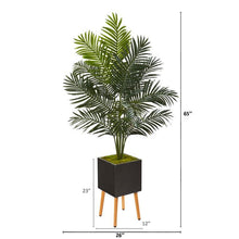 Load image into Gallery viewer, 65&quot; Paradise Palm Artificial Tree in Black Planter with Stand
