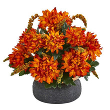 Load image into Gallery viewer, Spider Mum and Berries Artificial Arrangement in Stoneware Bowl
