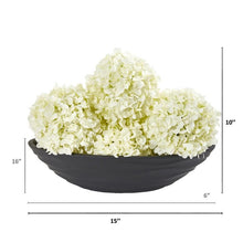 Load image into Gallery viewer, Artificial Hydrangea Balls (Set of 4) with Decorative Vase
