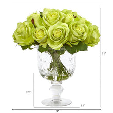 Load image into Gallery viewer, Rose Artificial Arrangement in Royal Glass Urn
