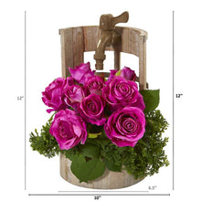 Load image into Gallery viewer, Rose Artificial Arrangement in Faucet Planter
