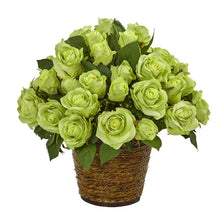 Load image into Gallery viewer, Rose Artificial Arrangement in Basket
