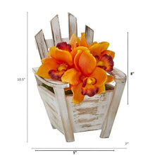Load image into Gallery viewer, Cymbidium Orchid Artificial Arrangement in Chair Planter
