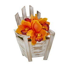 Load image into Gallery viewer, Cymbidium Orchid Artificial Arrangement in Chair Planter
