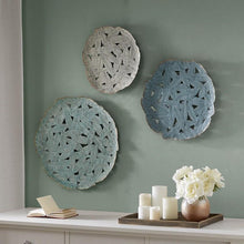 Load image into Gallery viewer, Madison Park Rossi Blue Iron Painted Wall Decor Set Of 3 MP167-0096 By Olliix
