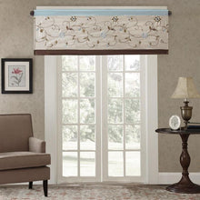 Load image into Gallery viewer, Madison Park Serene Embroidered Window Valance -50X18&quot; MP41-3505 By Olliix
