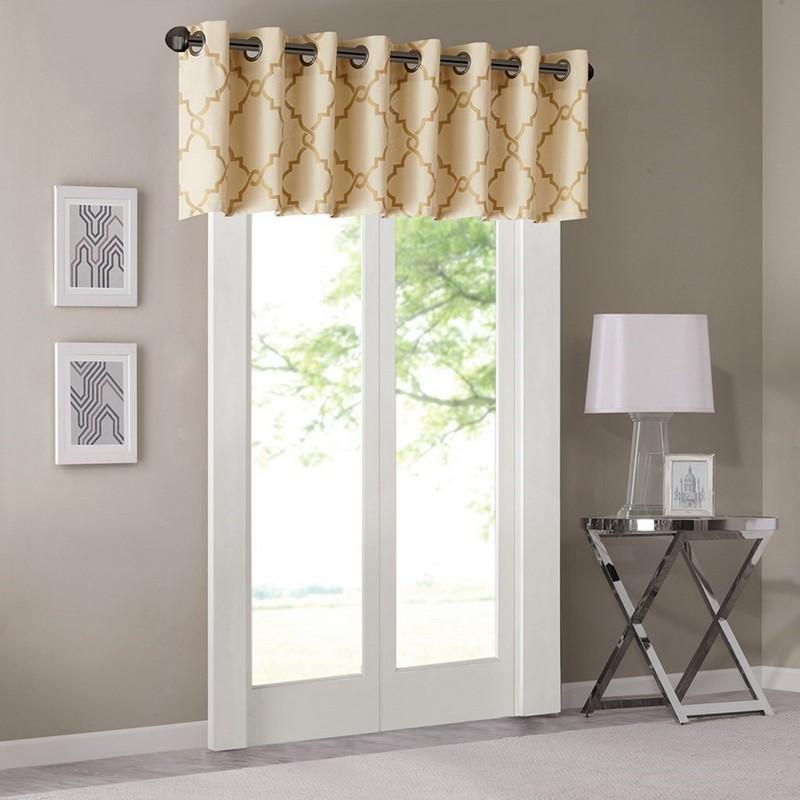 Madison Park Saratoga Fretwork Print Valance -50X18