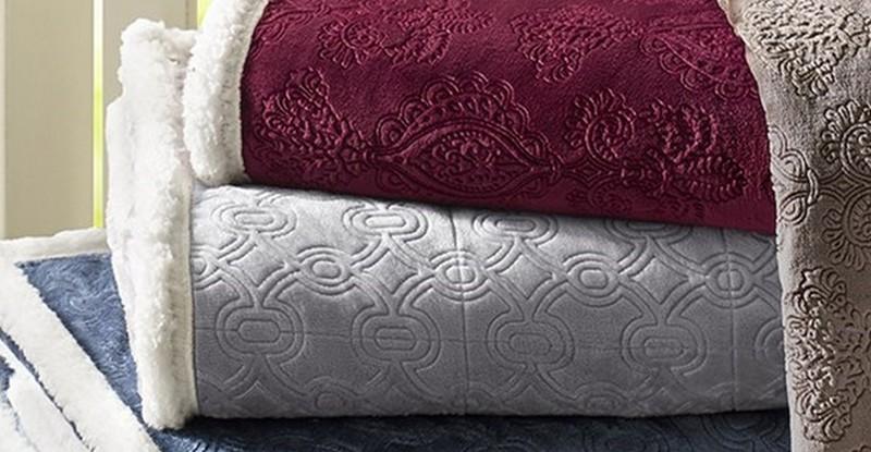 Madison Park Elma Oversized Textured Plush Throw -60X70