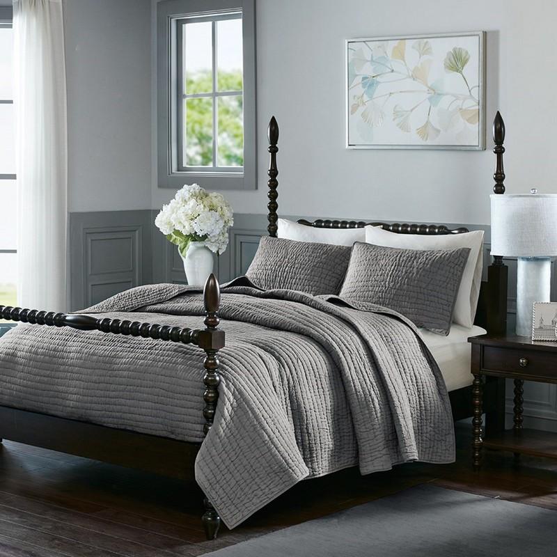 Madison Park Signature Cotton Hand Quilted Coverlet Set -King MPS13-273 By Olliix