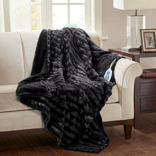 Load image into Gallery viewer, Beautyrest Heated Duke Faux Fur Heated Throw -50X70&quot; BR50-0750 By Olliix

