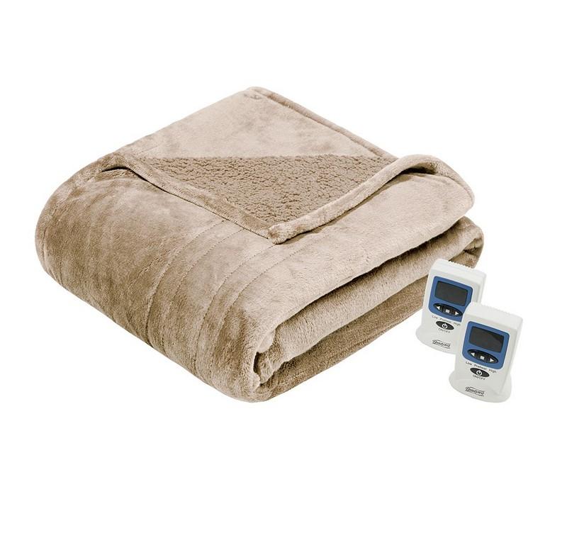 Beautyrest Heated Microlight To Berber Blanket -Full BR54-0382 By Olliix