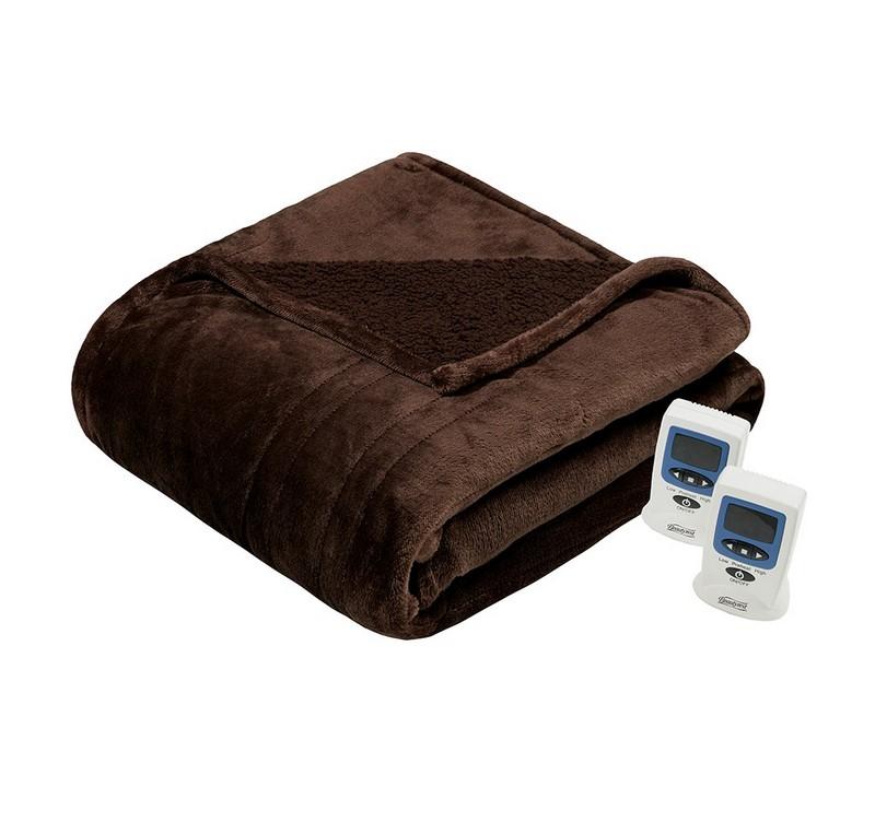 Beautyrest Heated Microlight To Berber Blanket -King BR54-0388 By Olliix