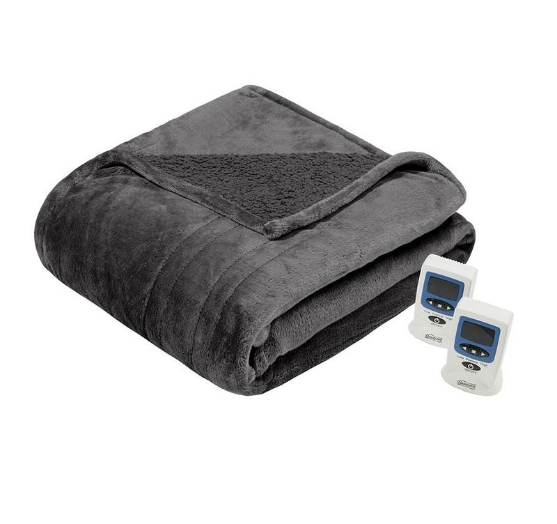 Beautyrest Heated Microlight To Berber Blanket -King BR54-0419 By Olliix
