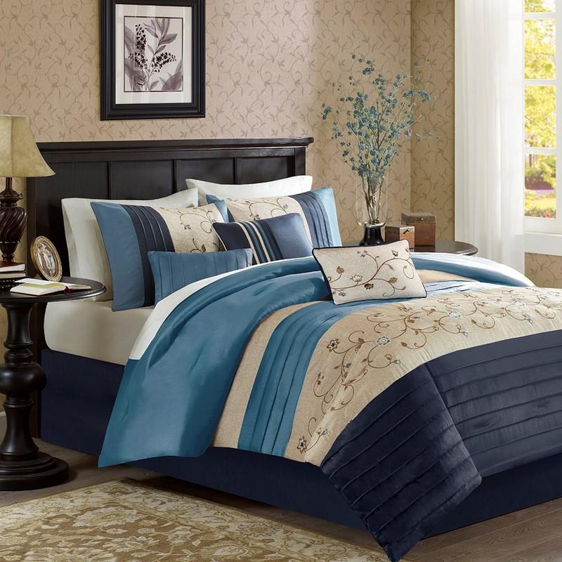 Madison Park Embroidered 7 Piece Comforter Set - Cal King MP10-3451 By Olliix