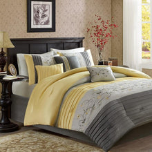 Load image into Gallery viewer, Madison Park Serene Embroidered 7 Piece Comforter Set -Queen MP10-4185 By Olliix
