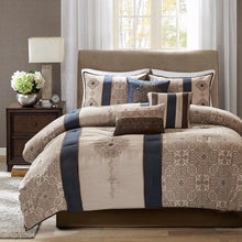 Load image into Gallery viewer, Madison Park Donovan 7 Piece Jacquard Comforter Set -Queen MP10-4344 By Olliix
