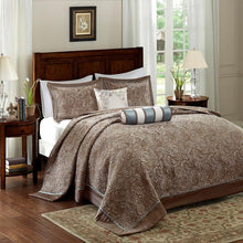 Load image into Gallery viewer, Madison Park Aubrey 5 Piece Jacquard Bedspread Set -King MP13-4339 By Olliix

