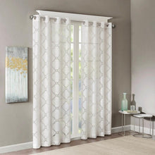 Load image into Gallery viewer, Madison Park Eden Fretwork Burnout Sheer Panel -84&quot; Panel MP40-3774 By Olliix
