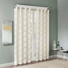Load image into Gallery viewer, Madison Park Eden Fretwork Burnout Sheer Panel -84&quot; Panel MP40-3777 By Olliix
