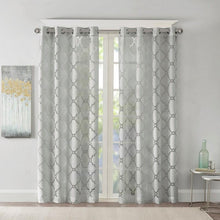 Load image into Gallery viewer, Madison Park Eden Fretwork Burnout Sheer Panel -84" Panel MP40-3780 By Olliix
