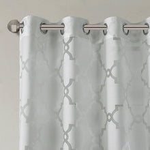 Load image into Gallery viewer, Madison Park Eden Fretwork Burnout Sheer Panel -84" Panel MP40-3780 By Olliix
