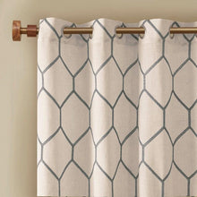 Load image into Gallery viewer, Madison Park Metallic Geo Embroidered Window Panel -50X84" MP40-4360 By Olliix
