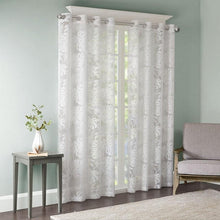 Load image into Gallery viewer, Madison Park Leilani Palm Leaf Burnout Window Sheer -50X63" MP40-4379 By Olliix
