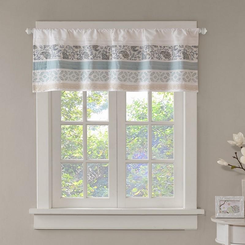 Madison Park Printed And Pieced Rod Pocket Valance -50X18