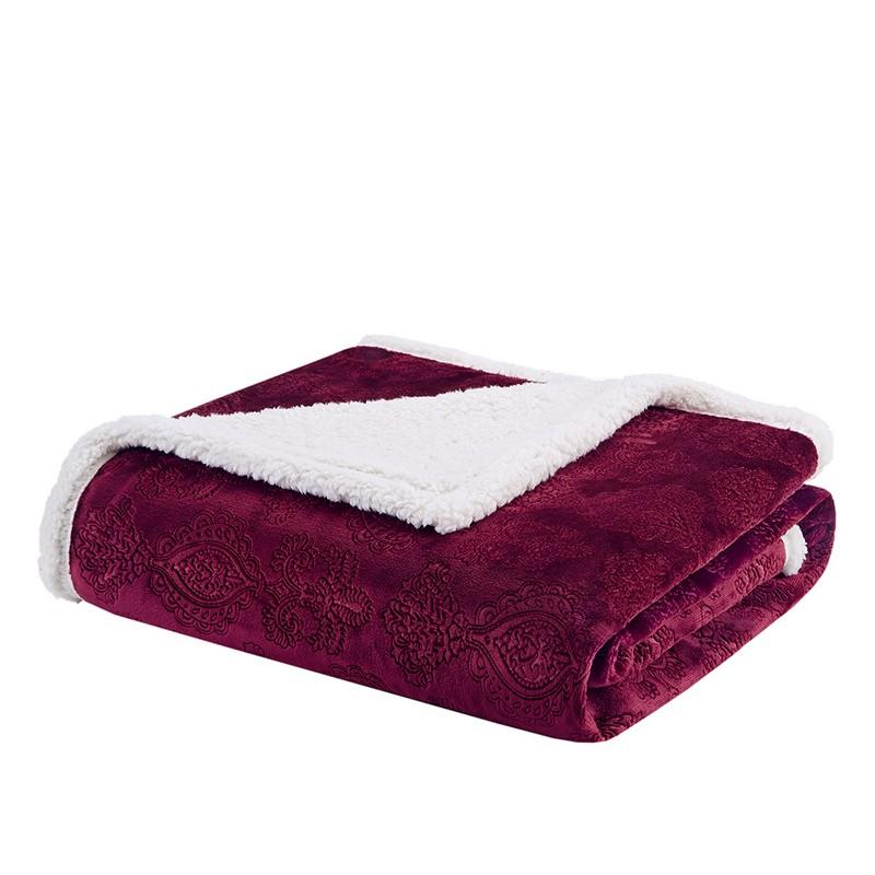 Madison Park Elma Oversized Textured Plush Throw -60X70