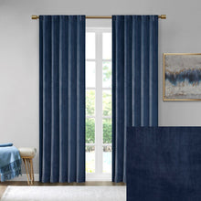 Load image into Gallery viewer, 510 Design Colt Room Darkening Poly Velvet Rod Pocket/Back Tab Window Panel Pair - 84" Panel 5DS40-0161
