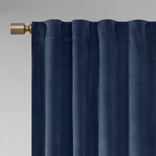 Load image into Gallery viewer, 510 Design Colt Room Darkening Poly Velvet Rod Pocket/Back Tab Window Panel Pair - 84" Panel 5DS40-0161
