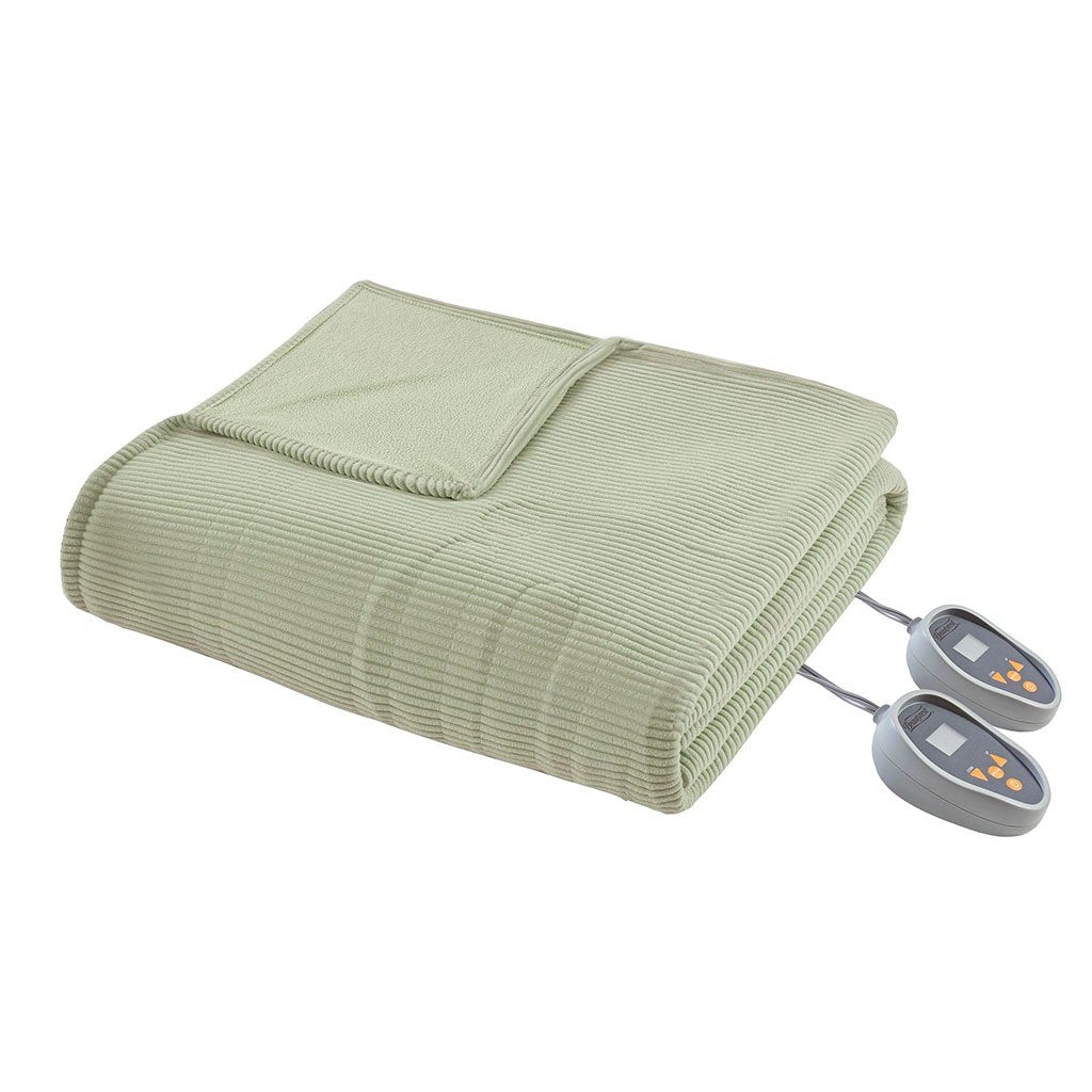 Beautyrest Electric Micro Fleece Heated Blanket - Twin BR54-0187 By Olliix