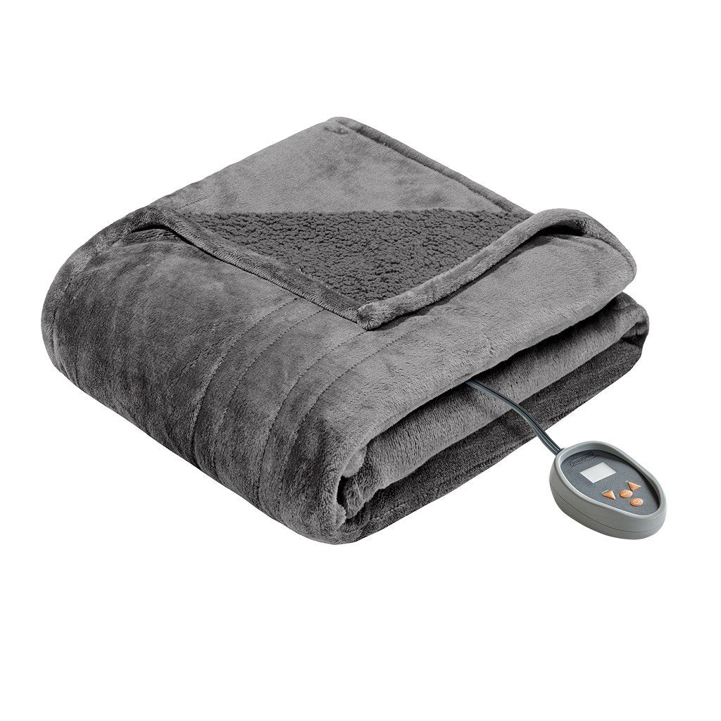 Beautyrest Heated Microlight To Berber Blanket - Full BR54-0417 By Olliix