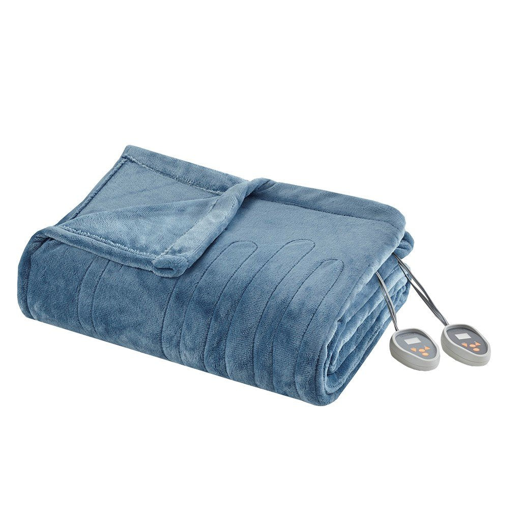 Beautyrest Heated Plush Blanket - Twin BR54-0658 By Olliix