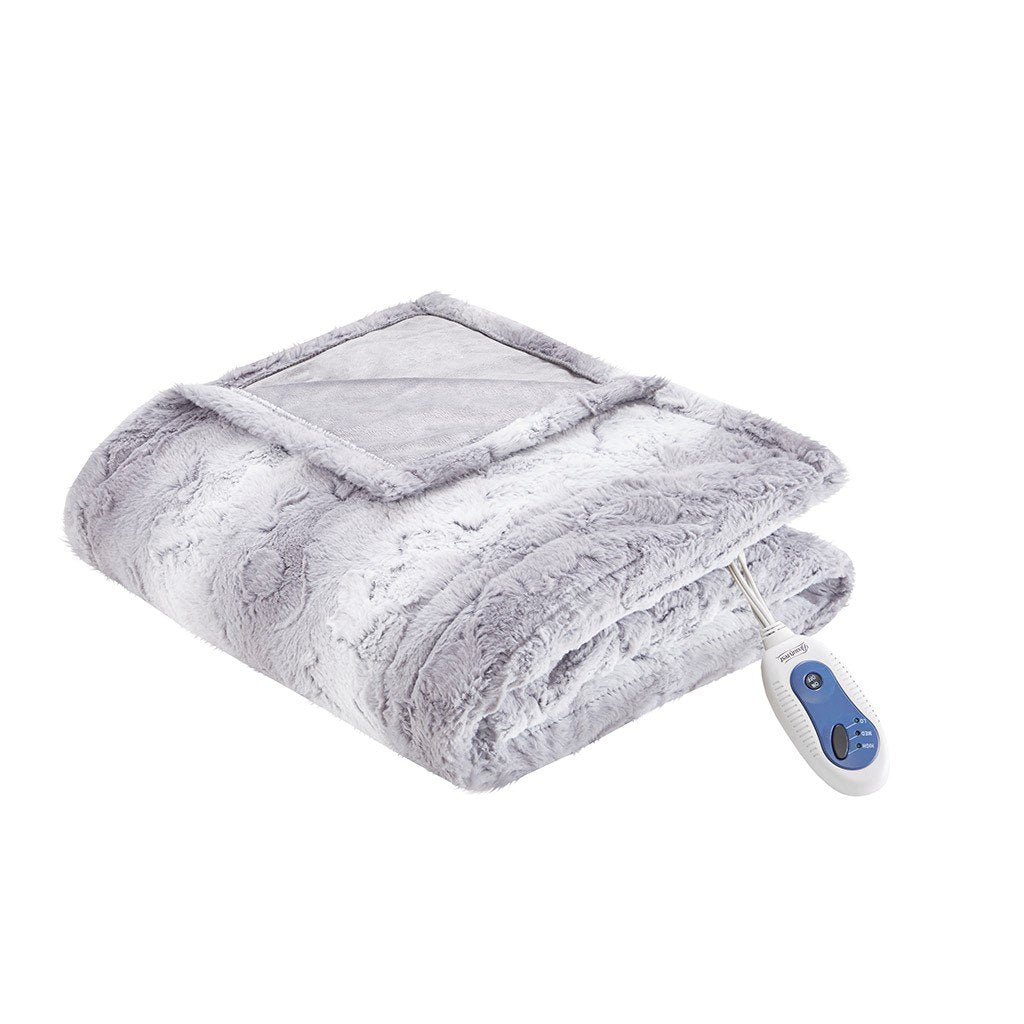 Beautyrest Zuri Oversized Faux Fur Heated Throw - 50X70