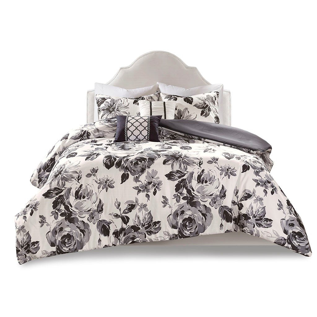 Intelligent Design Dorsey Floral Print Duvet Cover Set - Full/Queen ID12-1593