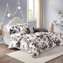 Load image into Gallery viewer, Intelligent Design Dorsey Floral Print Duvet Cover Set - Full/Queen ID12-1593
