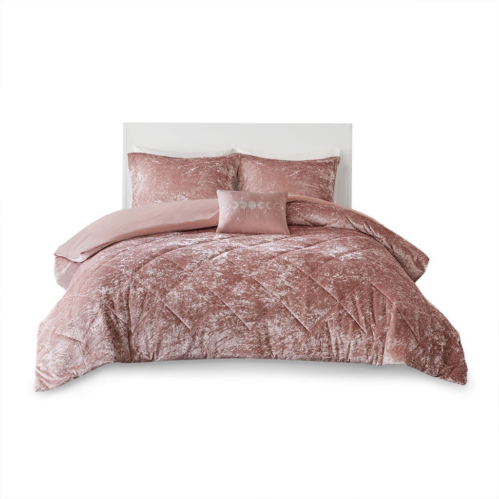 Intelligent Design Felicia Velvet Duvet Cover Set - Full/Queen ID12-1783
