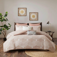 Load image into Gallery viewer, Ink+Ivy Ellipse Cotton Jacquard Duvet Cover Set - Full/Queen II12-1054
