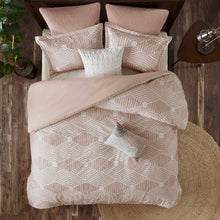 Load image into Gallery viewer, Ink+Ivy Ellipse Cotton Jacquard Duvet Cover Set - Full/Queen II12-1054

